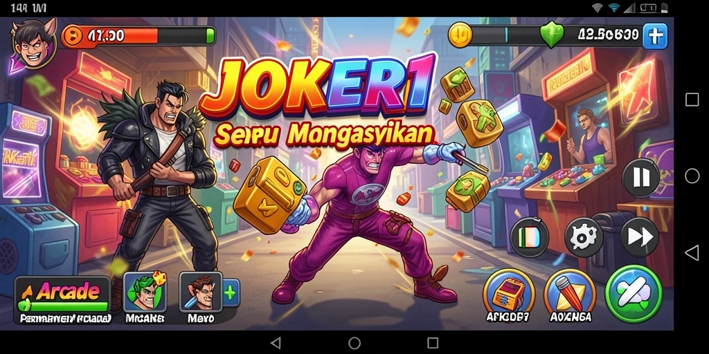 Antarmuka game JOKER11 yang penuh warna dan interaktif.