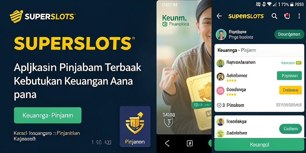 Antarmuka pengguna aplikasi SUPERSLOTS untuk pengajuan pinjaman.