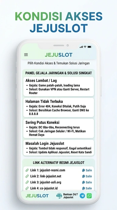 Tampilan link alternatif jejuslot