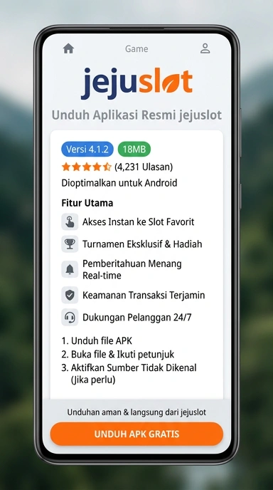 Tampilan halaman APK jejuslot
