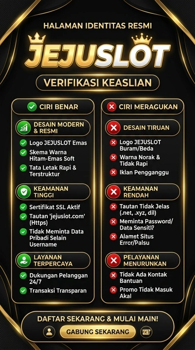 Tampilan kanal resmi jejuslot